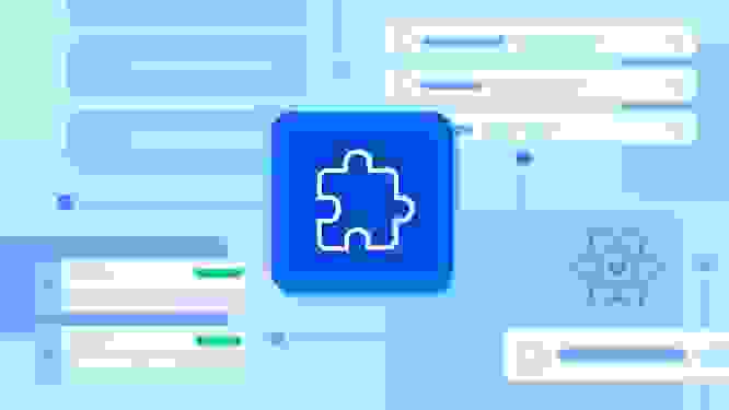 Illustrated image of a puzzle piece in the middle of a digital interface, representing the app framework tutorial