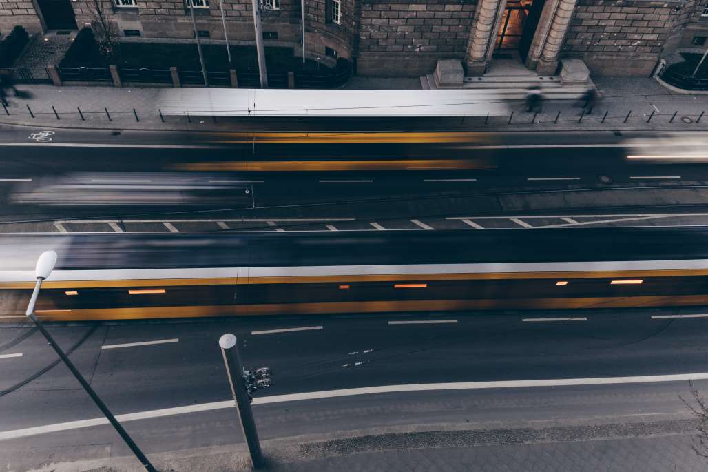 Trams in movement