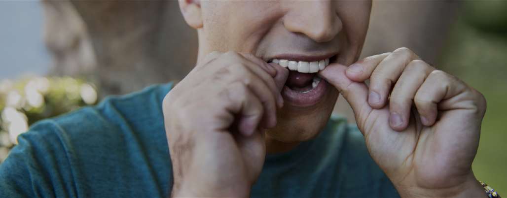 Man wearing invisible braces