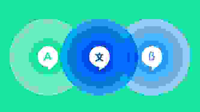 Loclization of three languages represented through a pattern