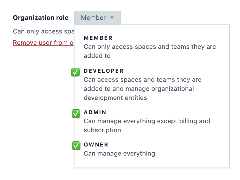 Apps Organizational Roles