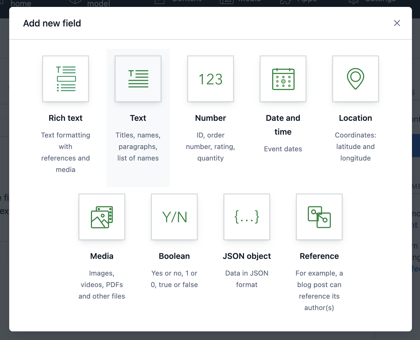 Contentful field types