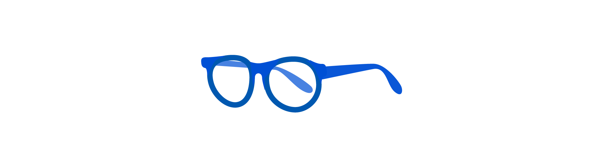 Illustrated icon of reading glasses