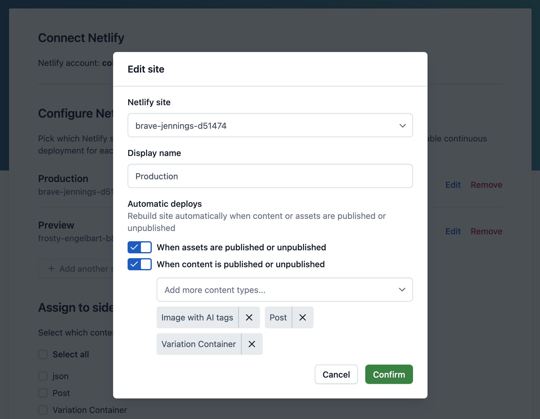 Netlify config