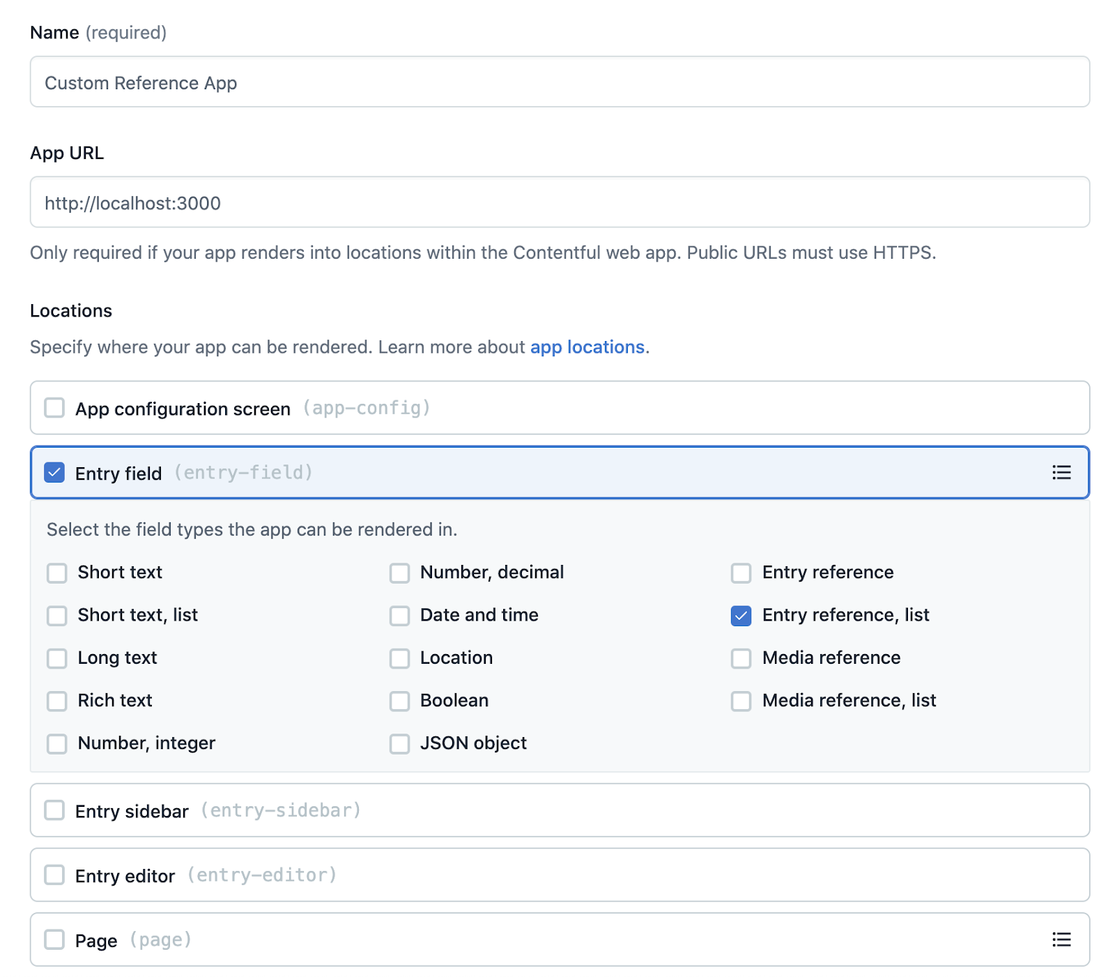 Screenshot showing how the process of creating the App Definition works