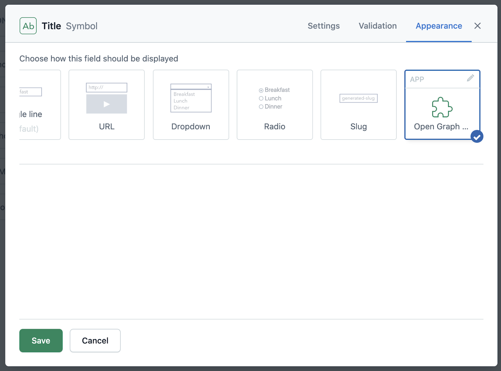 Illustration of the Open Graph content type in Contentful