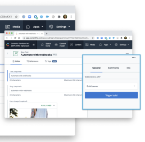 Preview image for Webhook Contentful app