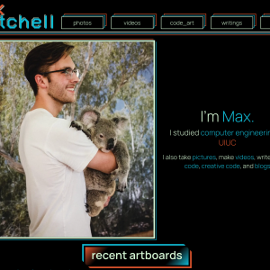 Preview image for Max Mitchell's Personal Portfolio Website