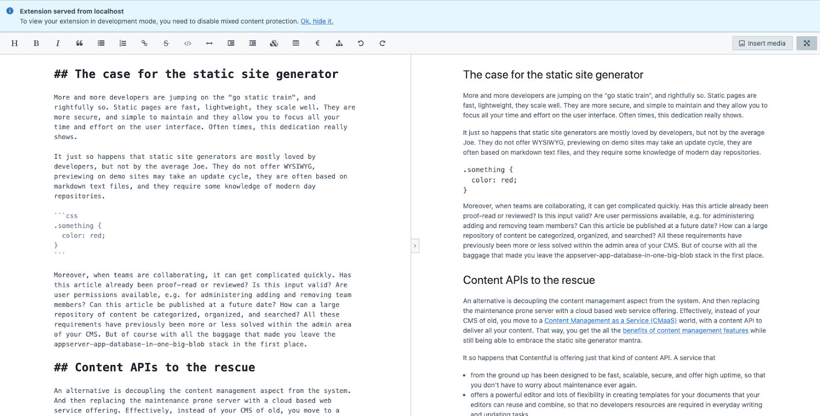 With these adjustments you can now open your Markdown editor in full screen!