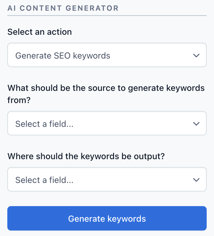 Generate SEO keywords