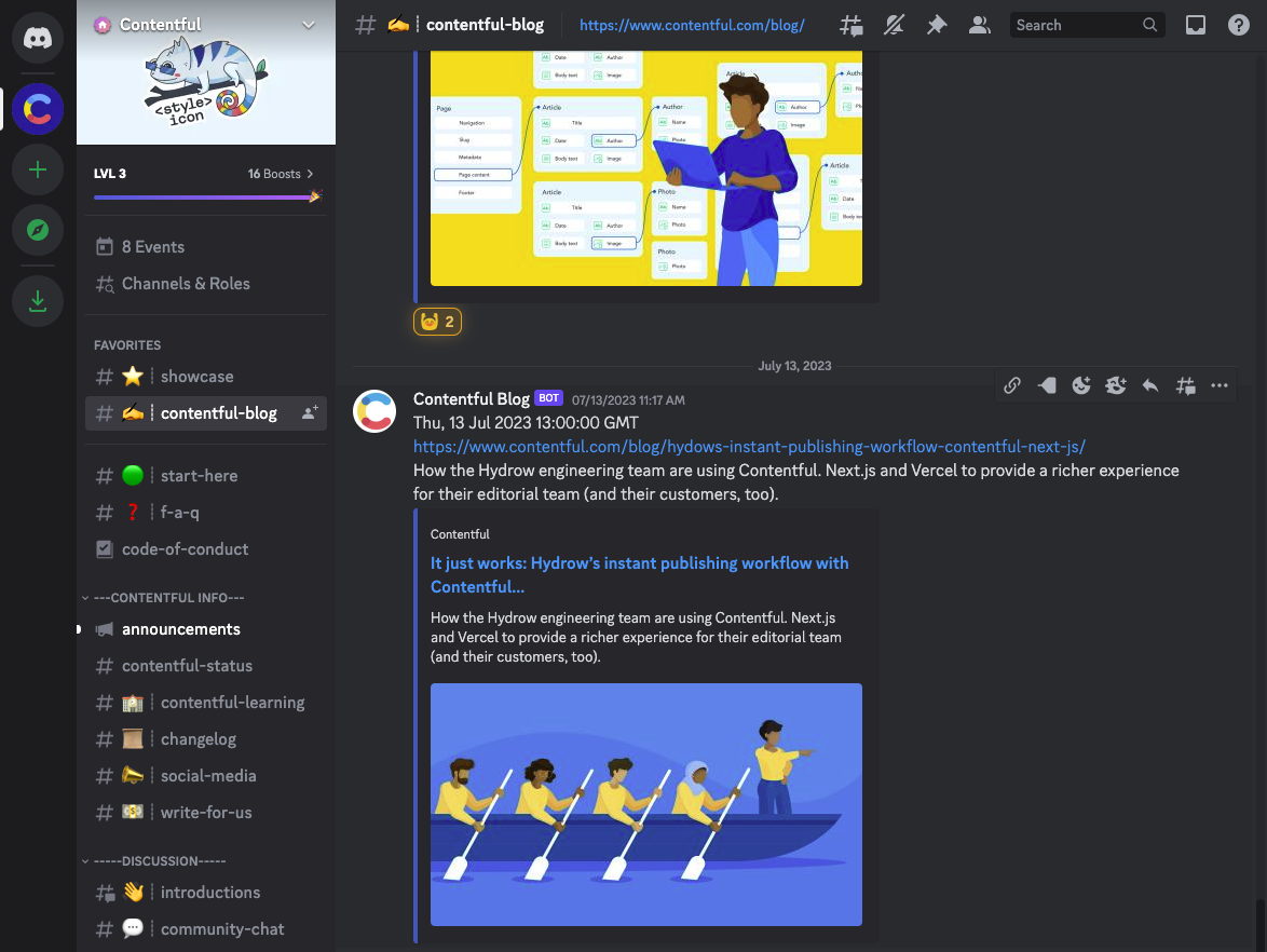 Discord Contentful Developer Community screenshot