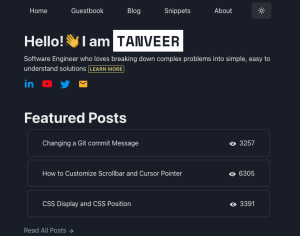 Preview image for Tanveer's Personal Website